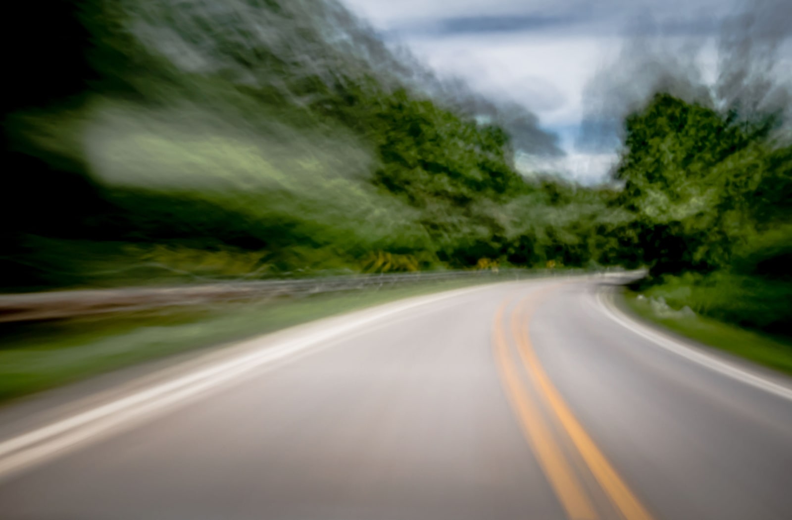 An image of a road that appears to be blurry looking