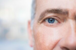 Someone's eyes are clear and healthy, free of the irritation of dry eyes.